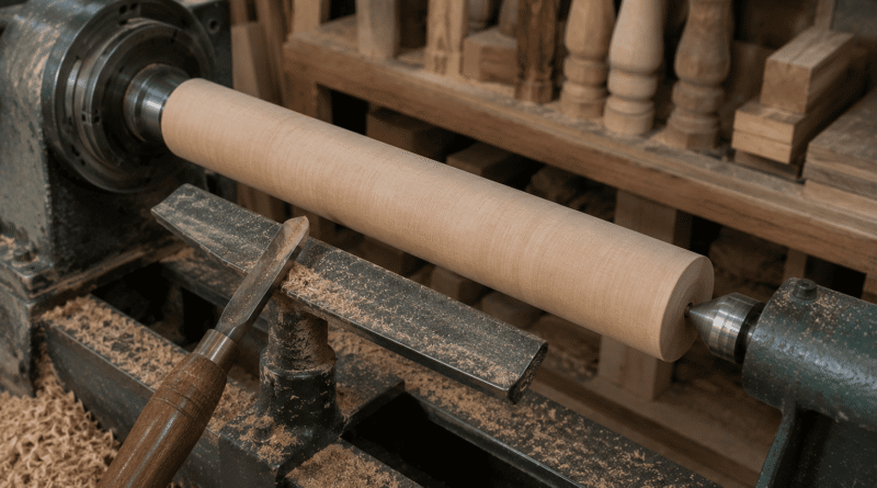 teknik membubut kayu bentuk bulat