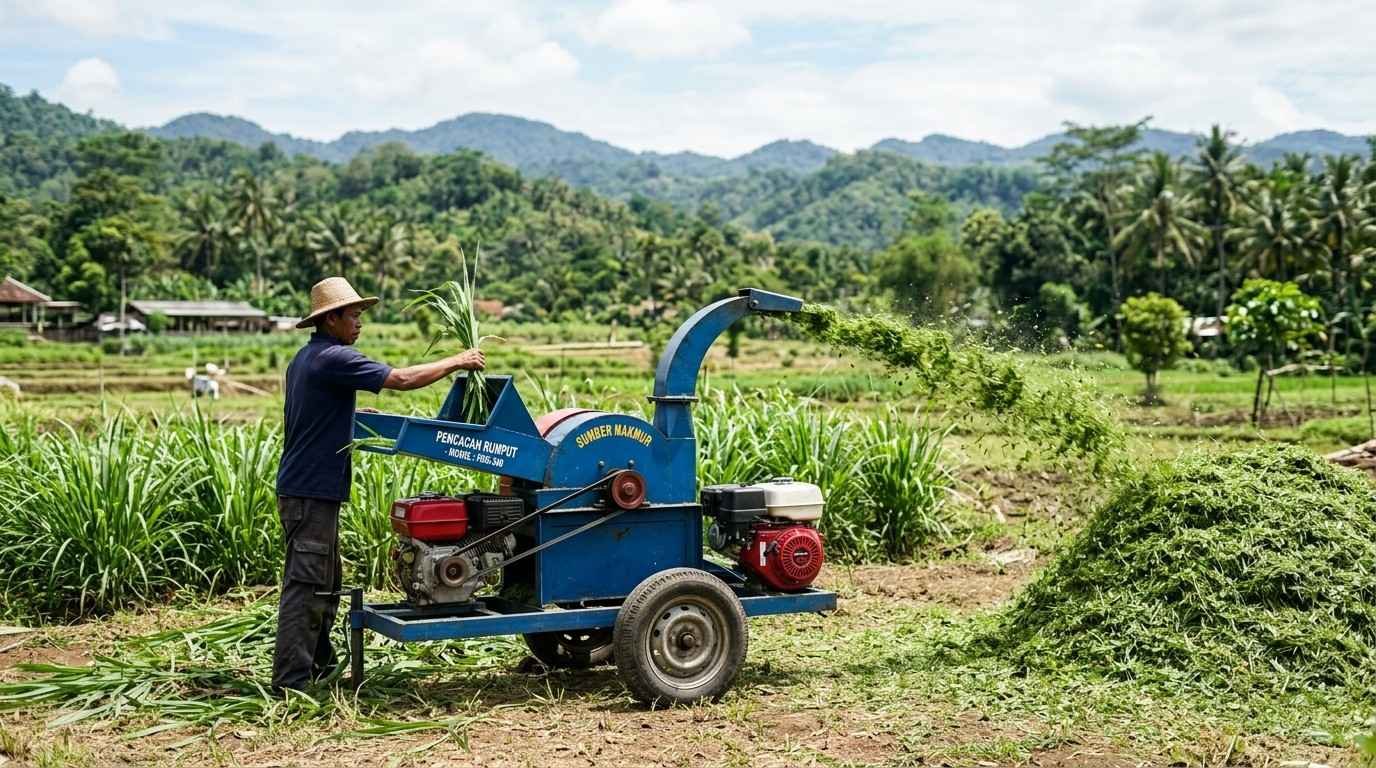 penyebab hasil cacahan rumput tidak merata