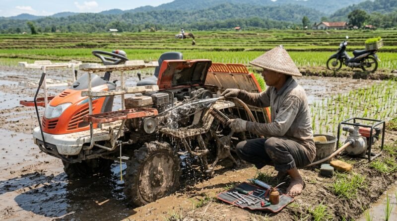tujuan penggunaan mesin tanam padi